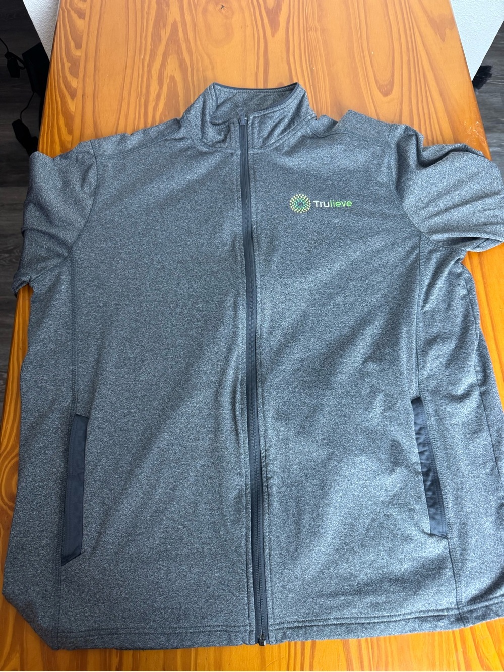 Men's Gray Full-Zip Jacket sports tek size xl trulieve work jacket